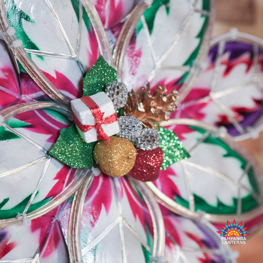 Special Capiz POINSETTIA Colored (LED)