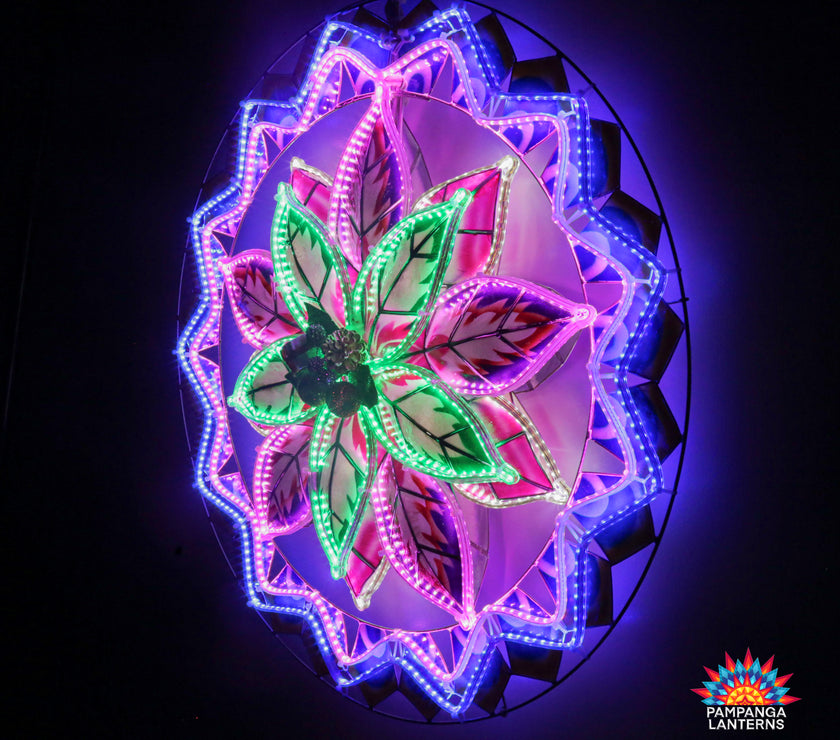 Special Capiz POINSETTIA Colored (LED)