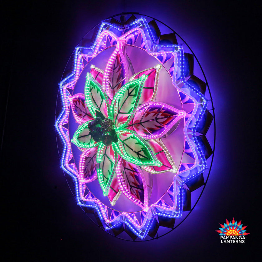 Special Capiz POINSETTIA Colored (LED)